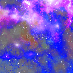 星云图片_紫色渐变星云元素