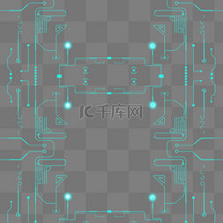 plc控制系统图片_蓝色科技控制电路图元素