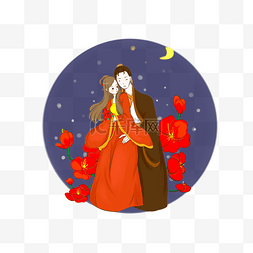 赏花节图片_七夕节牛郎织女素材