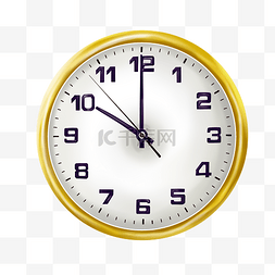 水印时间素材图片_黄色时间钟表插画