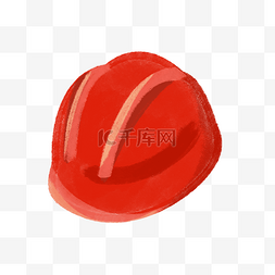 手绘的安全帽图片_红色的安全帽插画