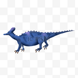 尾巴长图片_远古蓝色的恐龙