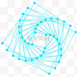 粒子结构平面图案免扣素材