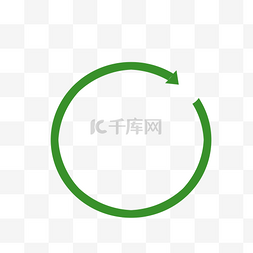 绿色圆形回收箭头