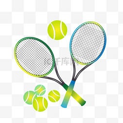 网球场打网球图片_网球公开赛网球网球拍矢量图