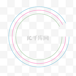 矢量手绘彩色圆圈