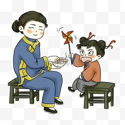 中国式妈妈喂小孩子吃饭