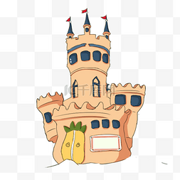 卡通房子城堡图片_手绘卡通童话城堡