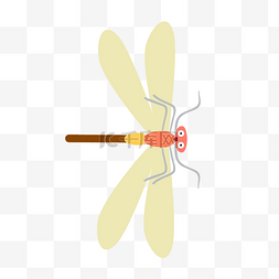 夏日昆虫卡通蜻蜓矢量图