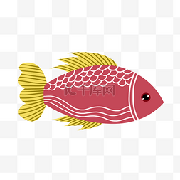 黄花鱼罐头图片_手绘卡通食品食物鱼矢量素材