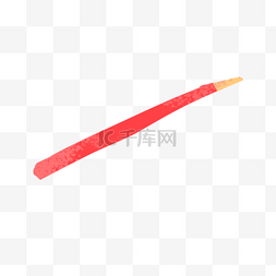 红色黄色手绘简约简单铅笔扁平免