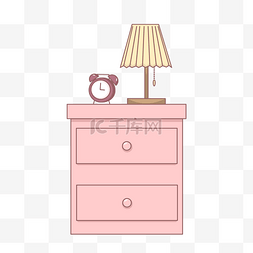 粉红床头柜
