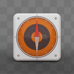 三维立体指南针icon