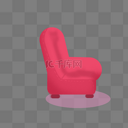 一个红色的沙发椅子