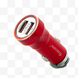 usb电器图片_红色立体创意充电插头元素