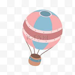 浪漫粉色热气球