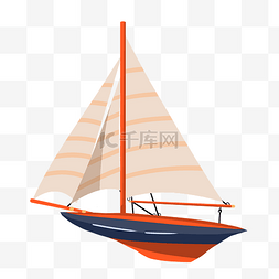 工具帆船图案插图