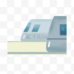 蓝灰色元素图片_火车站动车列车