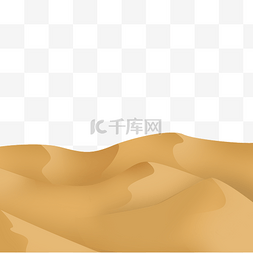 沙漠里的草图片_黄色沙漠装饰免扣素材