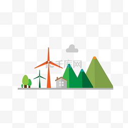 能源发电图片_风力资源环保风车