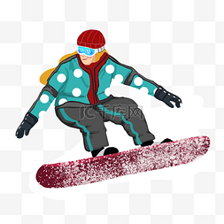 滑雪溜冰冬天运动素材
