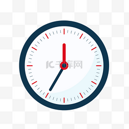 时钟扁平图片_矢量扁平化简约钟表元素