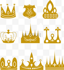 女国王皇冠图片_手绘卡通黄色皇冠图标