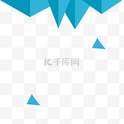 旋转三角体图片_蓝色三角形海报几何