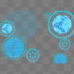 科技感齿轮图片_科技感齿轮地球
