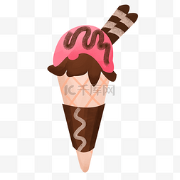 巧克力草莓冰淇淋