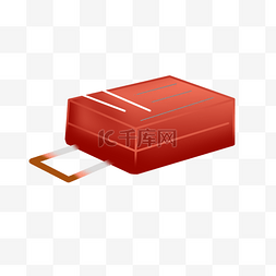 红色行李箱图片_红色倒地行李箱