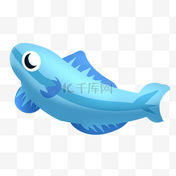 蓝色小鱼装饰