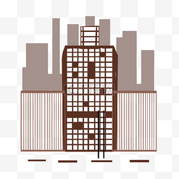 城市高楼建筑剪影