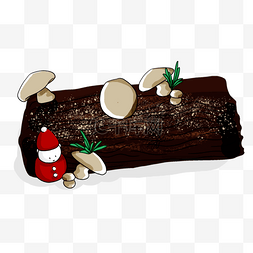 yule log cake圣诞树干蛋糕白巧克力