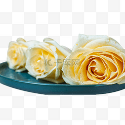 餐盘上的玫瑰