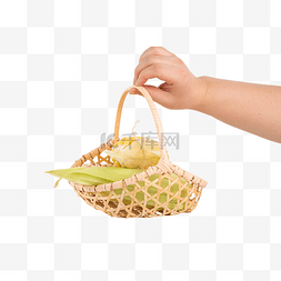 手工编织玉米篮
