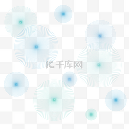 蓝色线条光圈气泡