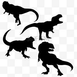 野生动物恐龙剪影