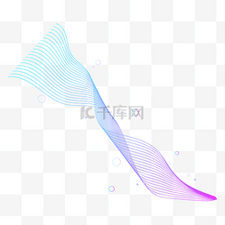 蓝紫泡泡图片_蓝紫渐变梦幻曲线素材