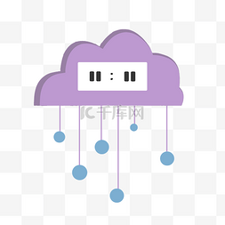 紫色调图片_紫色云朵电子闹钟