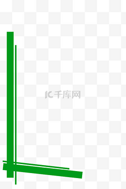 直线边框图片_POP海报边框绿色粗细组合左下角2