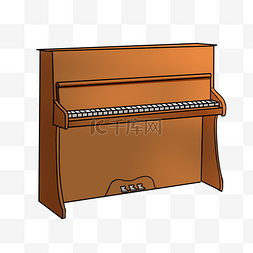 插画钢琴图片_乐器钢琴装饰插画