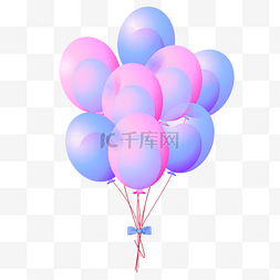 紫色渐变气球