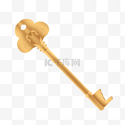 金色梅花钥匙