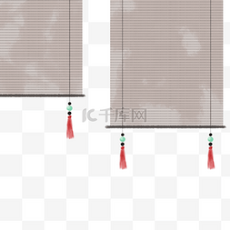 中国风竹帘装饰免扣素材