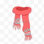 冬天西瓜红围巾
