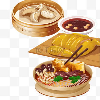 南京长三角图片素材_地方美食南京手绘