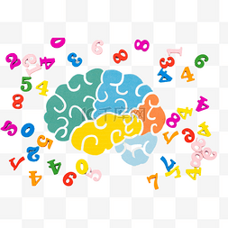 大脑思维彩色图
