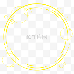 边框素材图片_金色圆环状元素