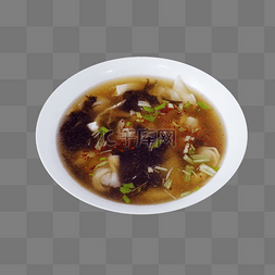 汤料绿色清图片_紫菜馄饨汤